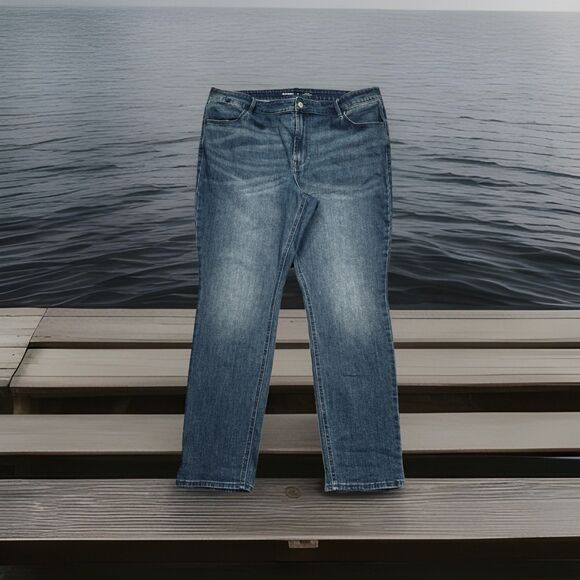 Old Navy High Rise Wow Straight Jeans Plus 18 (39x29) Blue Denim Stretch Womens - Picture 8 of 9